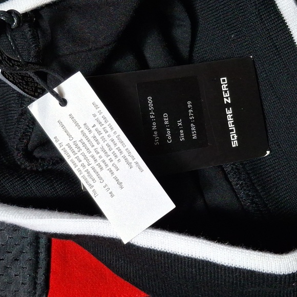 NWT Mens SQUARE ZERO Sz XL Short Pants Shorts Red and Black Jogger - Picture 4 of 5